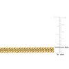 EVERLY JEWELRY | Yellow Plated Sterling Silver Double Curb Link Chain Bracelet, 9 inch - 3 of 4