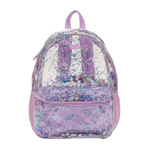 Packed Party Backpack, Women's Fashion Shoulder Knit Book Bag; Trendy Unicorn Confetti Look for School, Work, and Travel (Purple -Party Like a - 1 of 4
