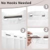 LunaLulinlk No Hook Slub Textured White Shower Curtain - 3 of 4