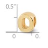 Black Bow Jewelry Letter O Bead Charm in 14k Yellow Gold Plated Sterling Silver - 3 of 4