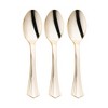Smarty Had A Party Shiny Metallic Groove Gold Plastic Spoons - 600 pcs - 2 of 4