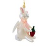 Italian Ornaments 4.5 Inch Strawbelle Bunny Kiss White Rabbit Tree Ornaments - 4 of 4