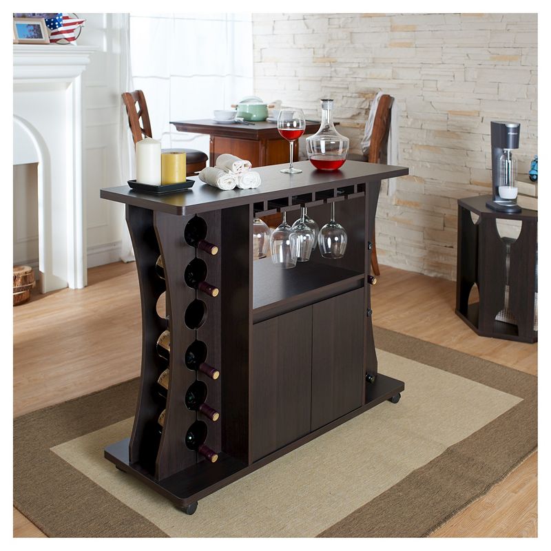 Claren Curved Standing Wine Rack Wood/Espresso - HOMES: Inside + Out, 5 of 7