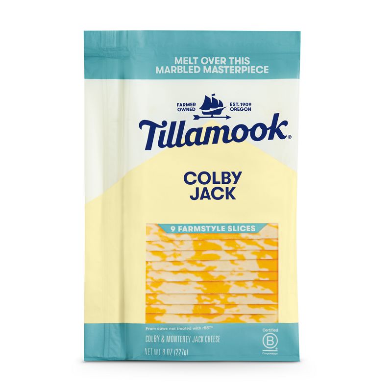 Tillamook Farmstyle Colby Jack Cheese Slices - 8oz/9 slices, 1 of 6