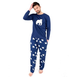 Leveret Mens Cotton Top Flannel Pant Christmas Pajamas - 1 of 4