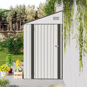 Gulches solid structural two-color storage shed, single hinge door, good ventilation, surface with protective film for various scenarios - 1 of 4