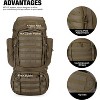 Heavy-Duty Military Backpack for Multi-Day Hiking, Camping, Durable - 3 of 4