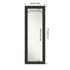 Amanti Art Allure Charcoal Non-Beveled Wood On the Door Mirror Full Length Mirror, Wall Mirror 52.5 in x 18.5 in - 4 of 4
