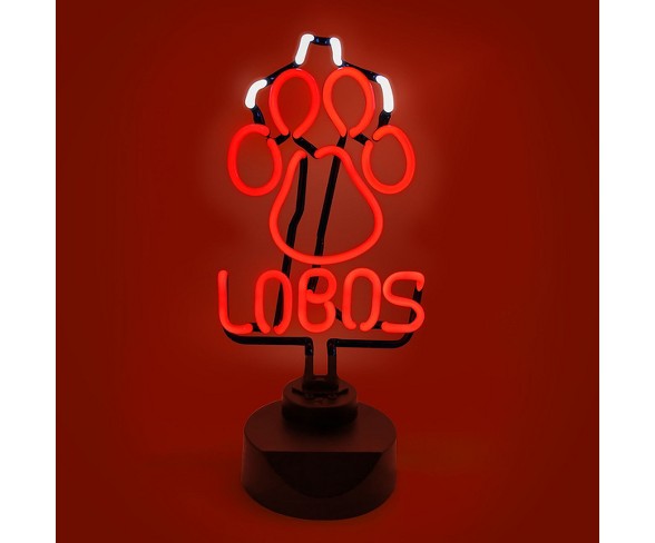 NCAA New Mexico Lobos Table Top Neon Logo Light