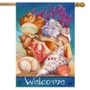 Seashell Welcome Summer House Flag Beach Nautical 28" x 40" Briarwood Lane - 2 of 4