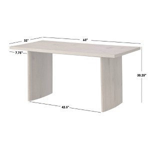 Lifestorey 5pc Blakely Modern Rectangular Dining Set Light Oak/Beige - 1 of 4
