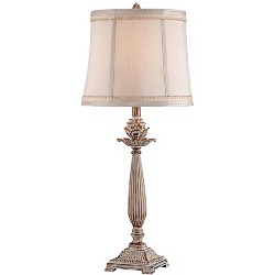 Regency Hill Shabby Chic Table Lamps 28" Tall Set Of 2 Antique White ...
