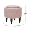 Tafton Club Chair and Ottoman Fabric Upholstered Linen & Cotton-Christopher Knight Home - 3 of 4