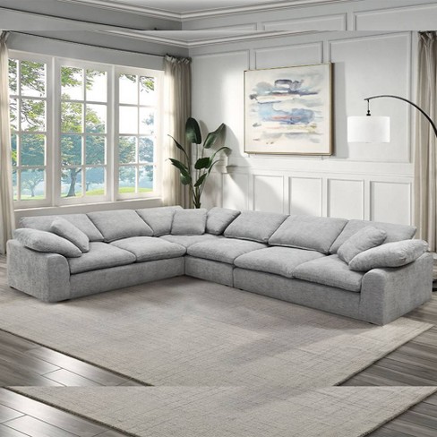 81.5 Naveen Sofa Gray Linen Acme Furniture Target