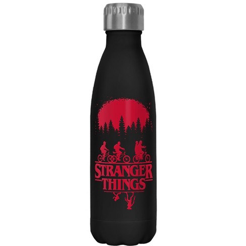 Stranger Things Upside Down Silhouettes Stainless Steel Water Bottle - White - 17 oz.