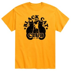Men's - Instant Message - Black Cat Club Short Sleeve Graphic T-Shirt - 1 of 4