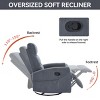 Manual Recliner Chair, Swivel Accent Chair with Rocker for Living Room-Tanpinhause - 3 of 4