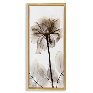 Stupell Industries Blooming Opaque Flower Black Framed Floater Canvas Wall Art - 1 of 4