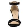 Allegra K Women's Round Open Toe Ankle Buckle Strap Kitten Heel Sandals - 2 of 4