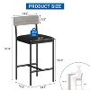 Upholstered Counter Height Bar Stools (Set of 4) – Backrest & Footrest Design, Easy Assembly, Perfect for Kitchen Island & Counter Bar - 2 of 4