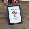 Anna-Kaci Iridescent Rhinestone Cross Fashion Style Brooch Pin with Gift Message Card Envelope - 3 of 4