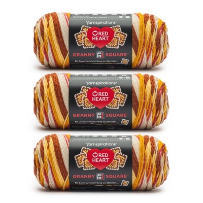 Red Heart All in One Granny Square Yarn 24 Pack-Aran - Warm Wheat