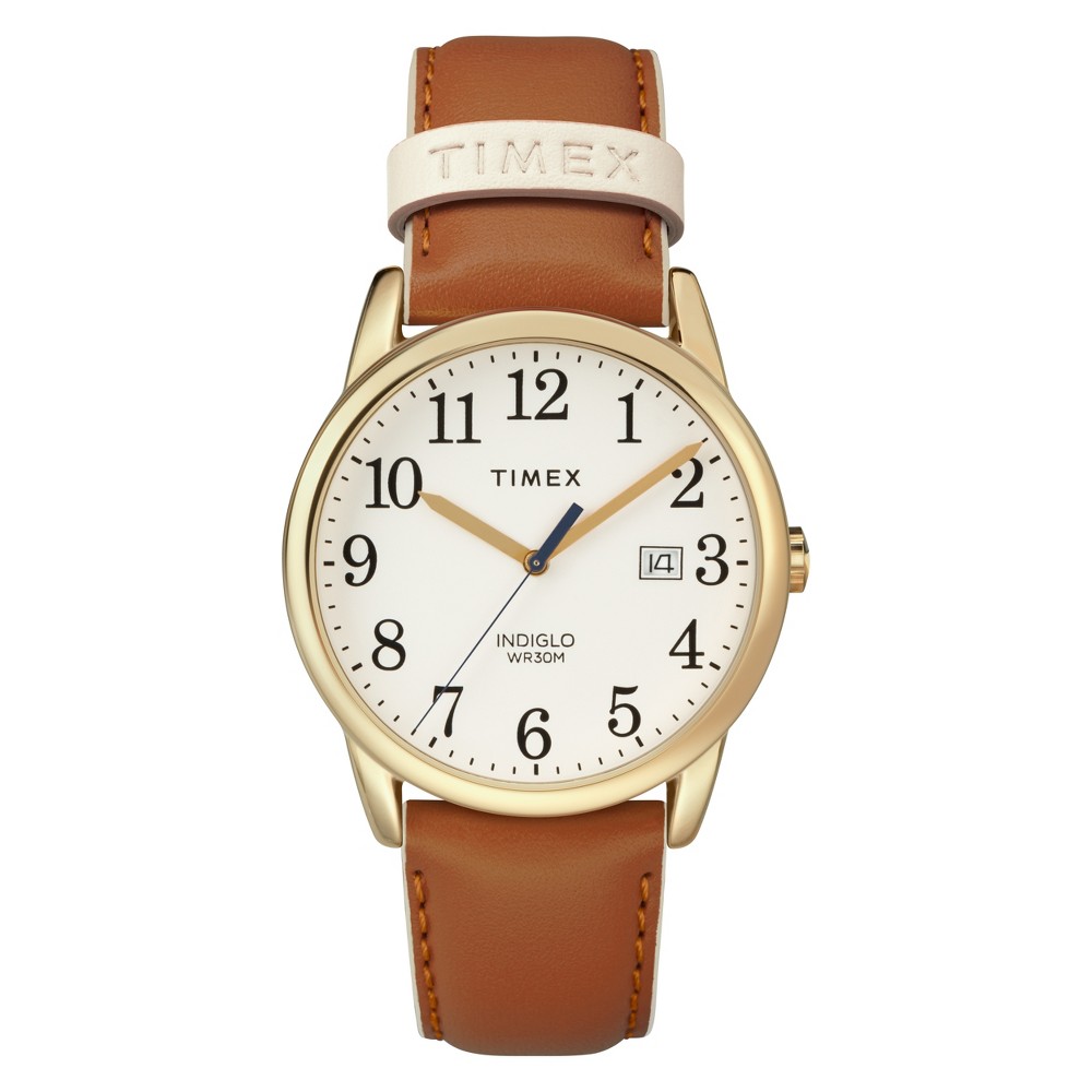 Photos - Wrist Watch Timex Women's  Easy Reader Watch with Leather Strap - Brown TW2R62700JT 