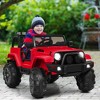 Costway 12V Kids Ride On Truck Car w/ Remote Control MP3 Music LED Lights Red/Black/Pink/White - 4 of 4