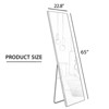 FONTOI Full Length Mirror, Floor Standing Mirror with Stand, Wall Mounted Mirror, Makeup Mirror for Bedroom, Cloakroom, Black, 23"*0.79"*65" - 3 of 4