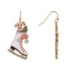 Hallmark White Enamel Ice Skate Earrings with Candy Cane Accents - 3 of 4