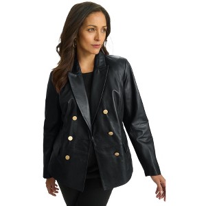 Jessica London Women's Plus Size Double-Breasted Blazer - 1 of 4