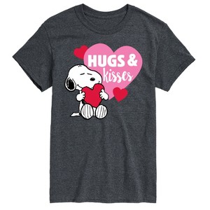 Men's - Peanuts - Snoopy Hugs And Kisses Short Sleeve Graphic T-Shirt - 1 of 4
