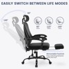 Office Chair with Footrest and Headrest, Mesh Desk Chair with Adjustable Lumbar Support, Rolling Swivel Computer Chair for Home Office - 3 of 4