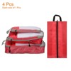 Unique Bargains Suitcases Compression Packing Cube Waterproof Travel Luggage Organizers Bag 3 Pcs - 3 of 3