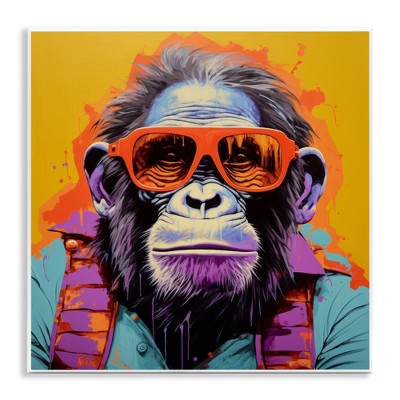 Stupell Industries Pop Style Gorilla, 12" x 12"