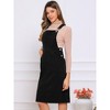 INSPIRE CHIC Women's Adjustable Straps Sleeveless Square Neck Casual Midi Dresses with Pockets - 4 of 4