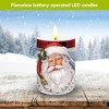 Briarwood Lane Christmas Flameless Candle 6x3 Checkered Santa Flameless Candle with Timer for Christmas - 3 of 4