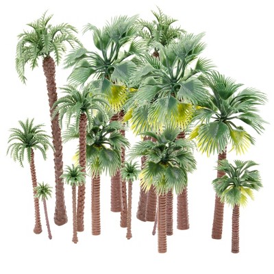 Bright Creations 38 Pieces Miniature Palm Trees for Dioramas, Models, Crafts Decorating, 3 Styles, 10 Sizes