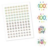 Big Dot of Happiness 100th Birthday Cheerful Happy Birthday - One Hundredth Round Candy Sticker Favors - Labels Fits Chocolate Candy (1 sheet of 108) - 2 of 4