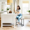 Arceso 4pcs Counter Height Bar Stools, Modern Counter Stools Upholstered Barstools, with Curved Backrest and Arms - 2 of 4