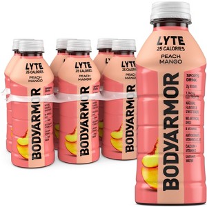 BODYARMOR Peach Mango LYTE Sports Drink - 6pk/20 fl oz Bottles - 1 of 4