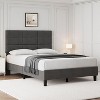 Whizmax Adjustable Headboard Bed Frame - Sturdy Metal Frame with Wood Slats & Support Legs, No Box Spring Needed, Easy Assembly, Gray - 2 of 4