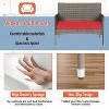 BestMassage Patio Furniture Set 4 Pieces with Glass Topped Coffee Table Cushions - 4 of 4