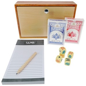 WE Games Aces & Spades Wood Card & Poker Dice Box - 1 of 4