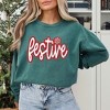 Simply Sage Market Women's  Garment Dyed Graphic Sweatshirt Festive Snowflake - 2 of 4