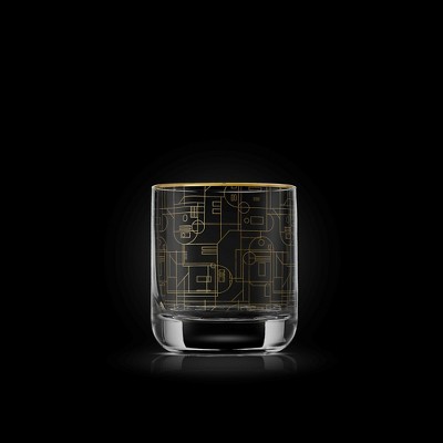 JoyJolt Star Wars Gold Deco Glass Set of 4, 10oz