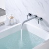 Sumerain Bathroom Wall Mount Bath Tub Faucet with High Flow,  Extra Long Spout, Chrome Finish - 2 of 4