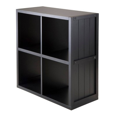 27" Timothy Shelf 2X2 Slots Black - Winsome