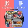 OPUX Double Decker Lunch Box Men Women, Insulated Leakproof Cooler Bag Adult Work, Dual Compartment Pail Tote Boys Girls Kids - 2 of 4