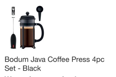 Bodum Chambord French Press-34oz - Jackie's Java